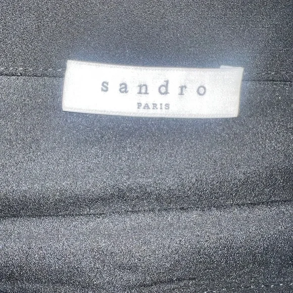 Sandro Paris Black Midi Skirt U.S. Size 4 | French Style Office Career Workwear - Picture 7 of 7